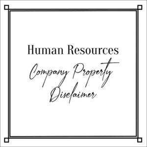Company Property Disclaimer