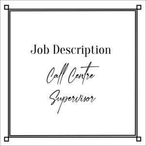 JD Call Centre Supervisor