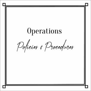 Operations Policies & Procedures